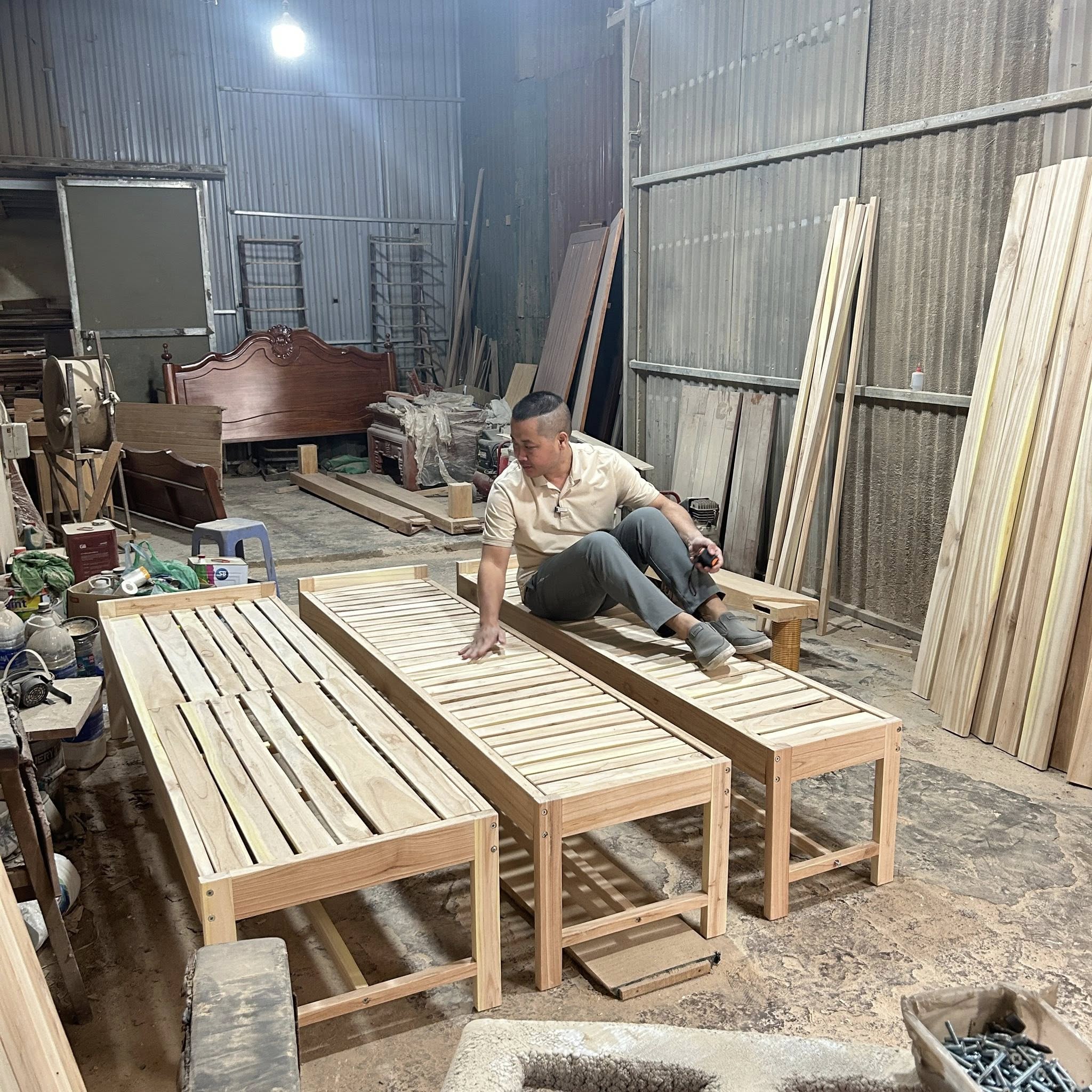 Giường Ghép Không Thành GoldCat - Giường Lọt Khe Màu Trắng