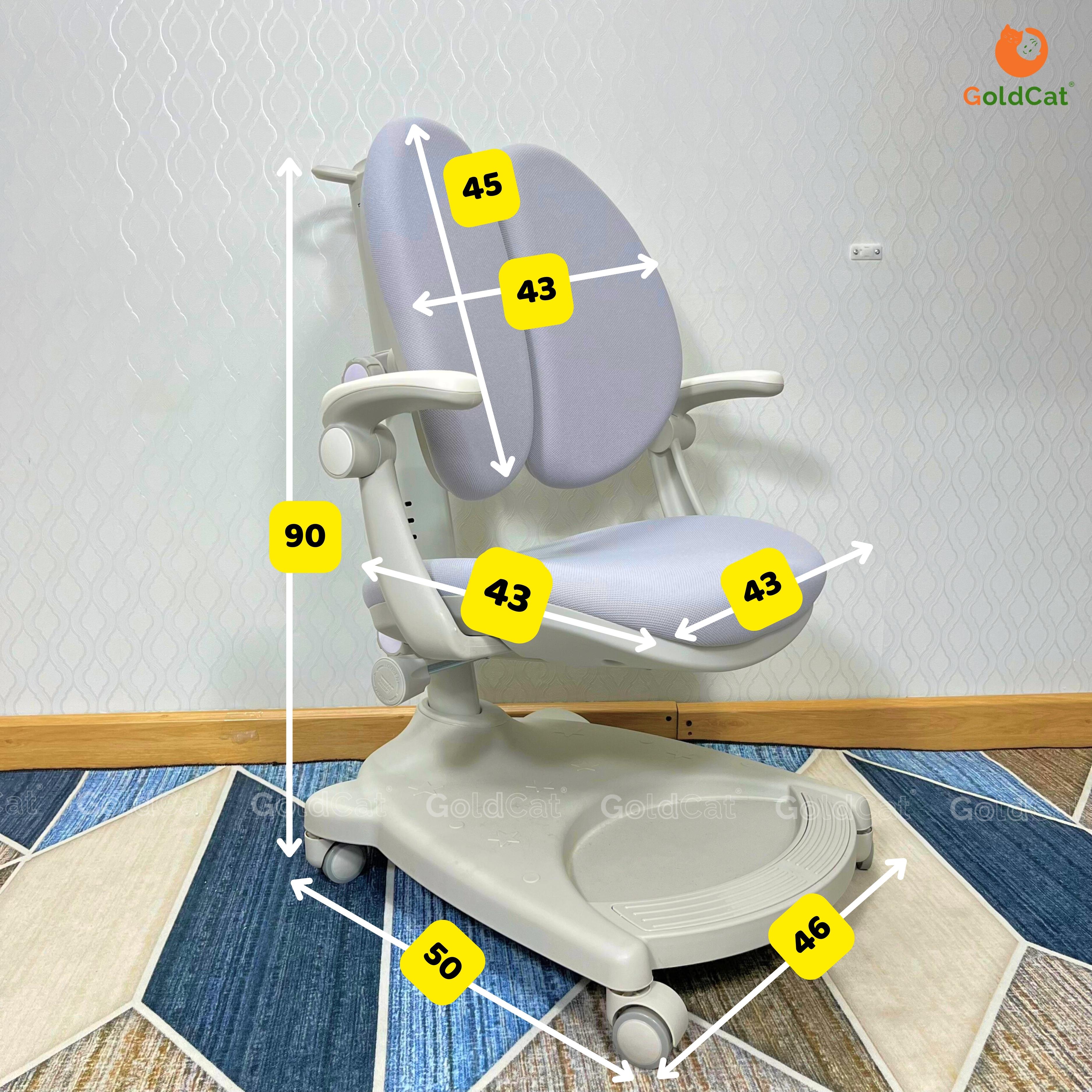 Kích thước ghế chống gù G02