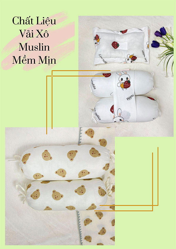 bộ gối chặn cho bé