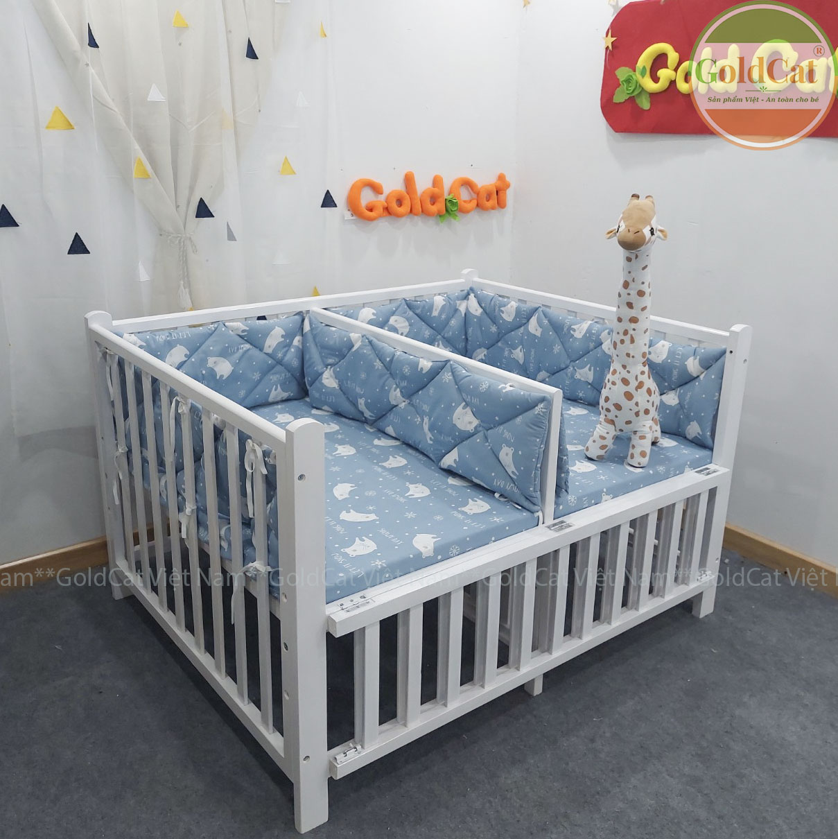 Cũi Giường Sinh Đôi Cho Bé GoldCat