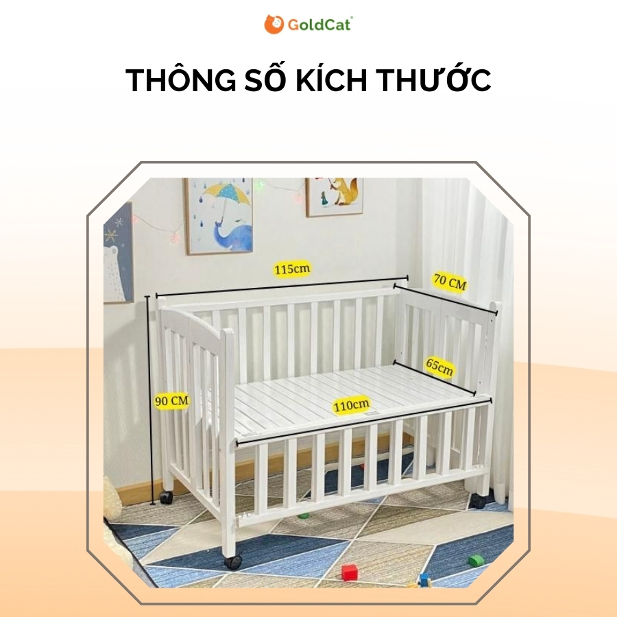 kích thước cũi trẻ em