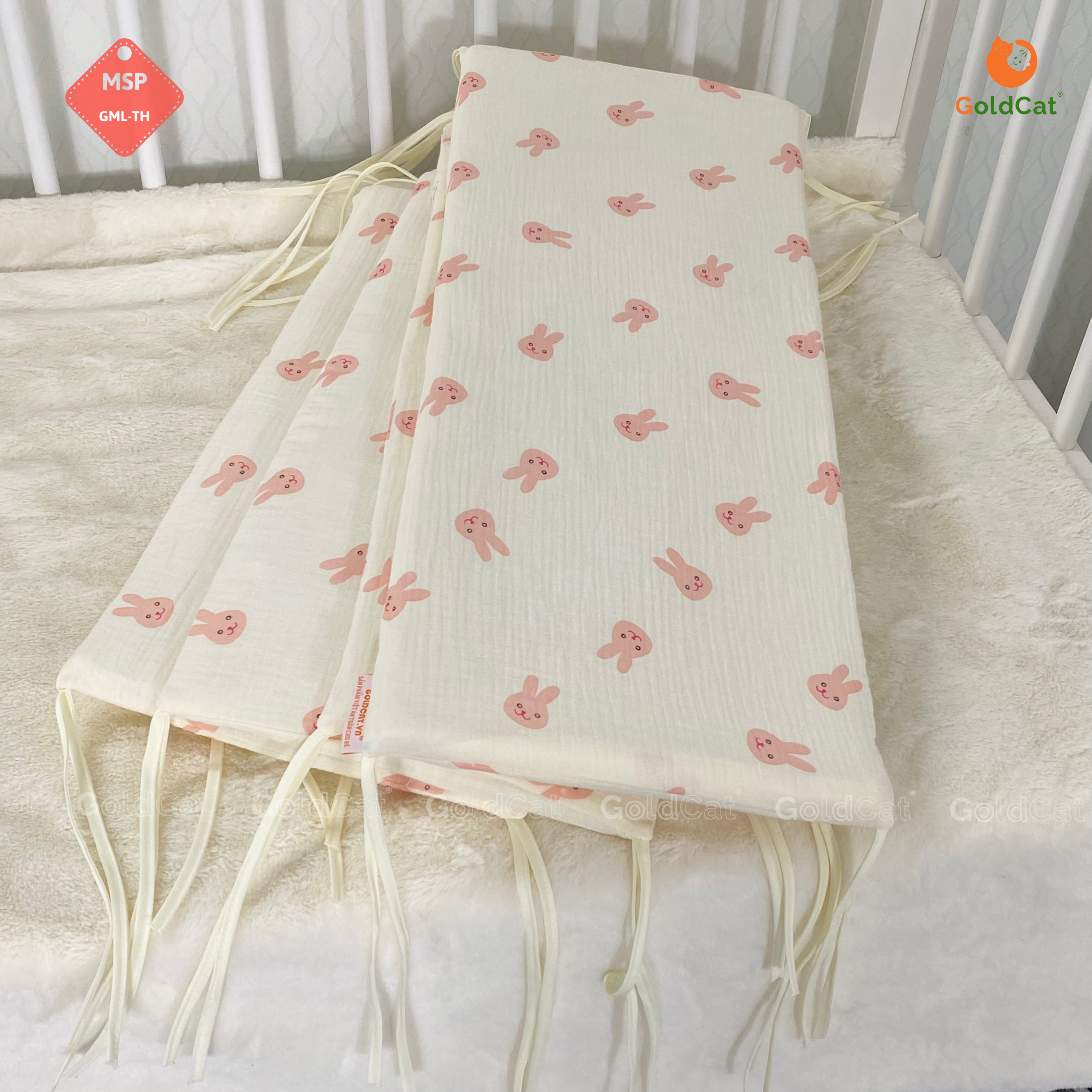 Bộ Quây Cũi Kèm Ga Vải Muslin