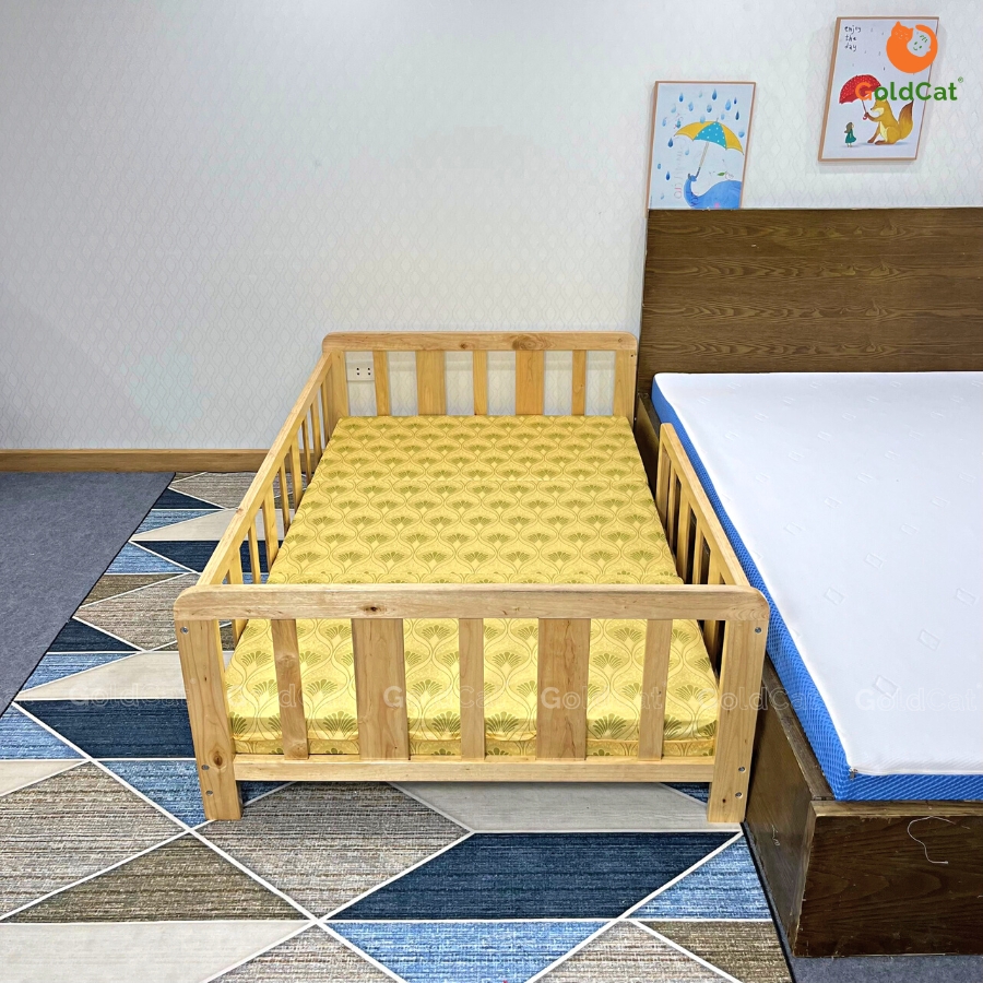 Giường Cho Bé GoldKids Kích Thước 100x170cm, Gỗ Quế Tư Nhiên - An toàn