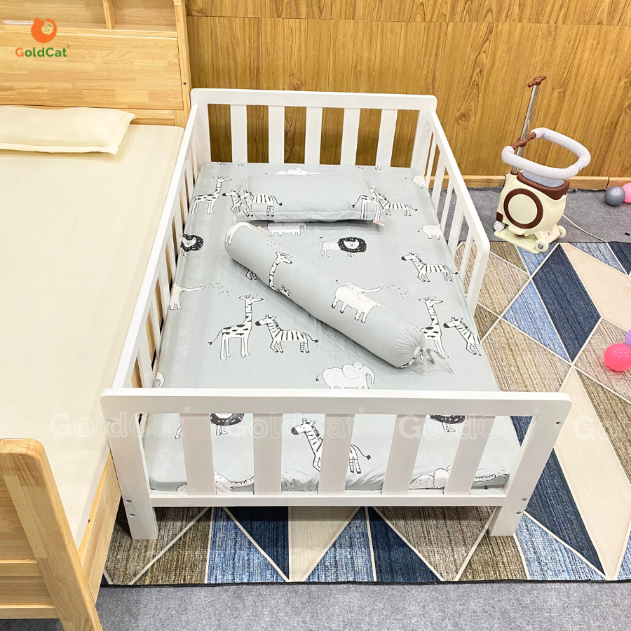 Giường Cho Bé GoldKids Kích Thước 100x170cm, Gỗ Quế Tư Nhiên - An toàn