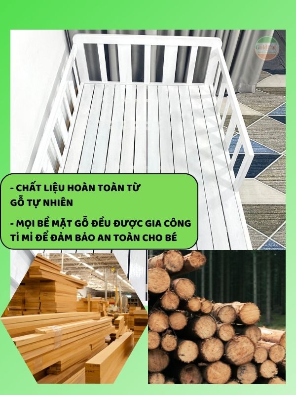 giường ngủ trẻ em làm từ gỗ quế