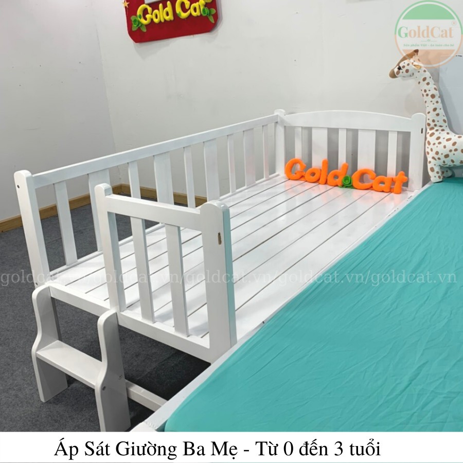 Giường Trẻ Em GoldCat Màu Trắng (MSP: GC36T)