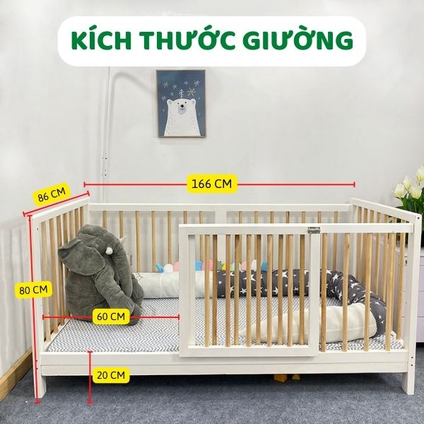 giường cũi trẻ em đa năng goldbaby