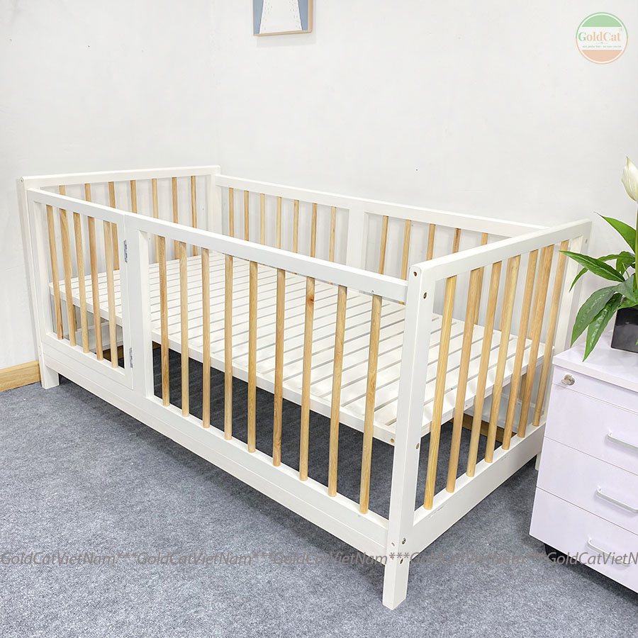 nôi cũi gỗ hai tầng