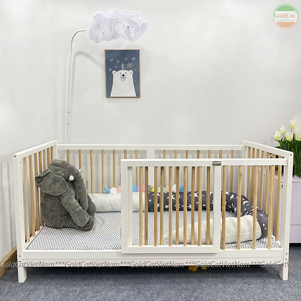 giường trẻ em chân thấp bé sơ sinh