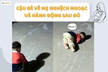 Thắt lòng vì hành động của cậu bé vẽ mẹ của mình
