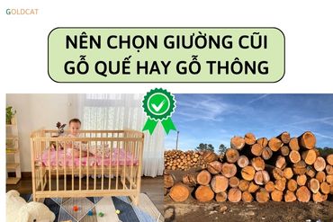 Nên chọn giường cũi gỗ quế hay gỗ thông cho trẻ em