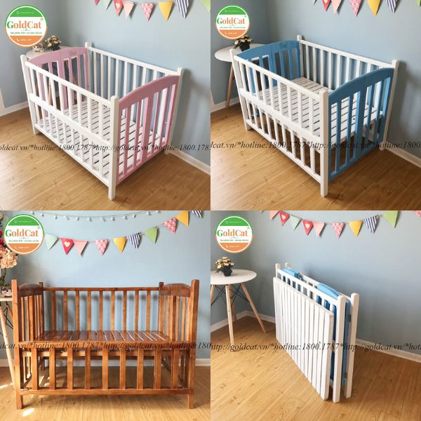 cũi gỗ cho bé giá rẻ