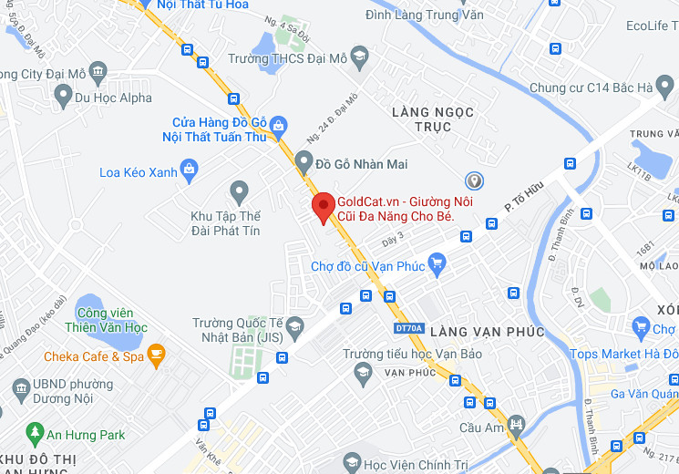 địa chỉ đặt giường cho bé