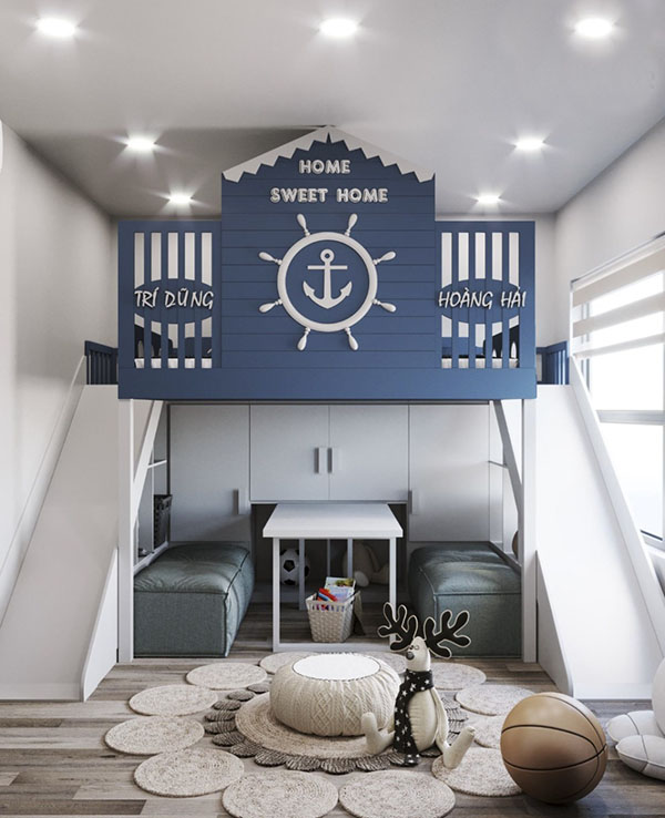 giường tầng trẻ em mạnh hệ