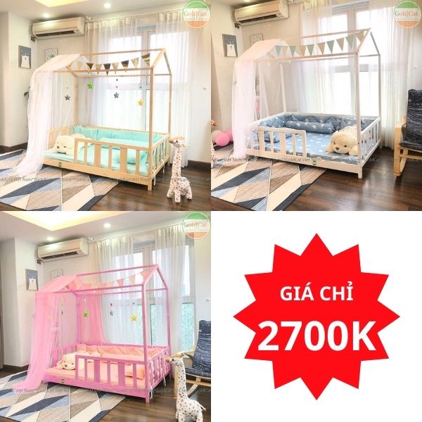 giường ngủ trẻ em hình ngôi nhà
