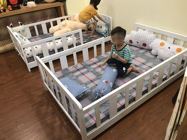giường gỗ tự nhiên goldkids