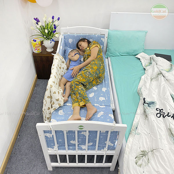 nôi cũi trẻ em đa năng 8in1 goldcat