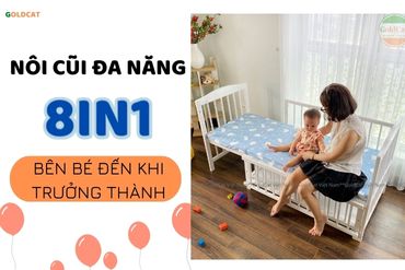 Nôi cũi đa năng 8 chế độ - Bên bé tới khi trưởng thành