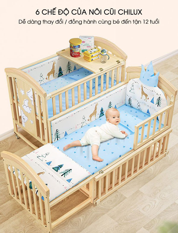 giường cũi đa năng 6in1 goldcat