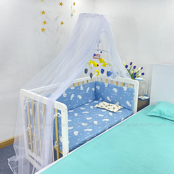 nôi cũi ghép sát giường ba mẹ
