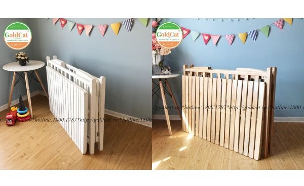 nôi cũi trẻ em gấp gọn goldcat