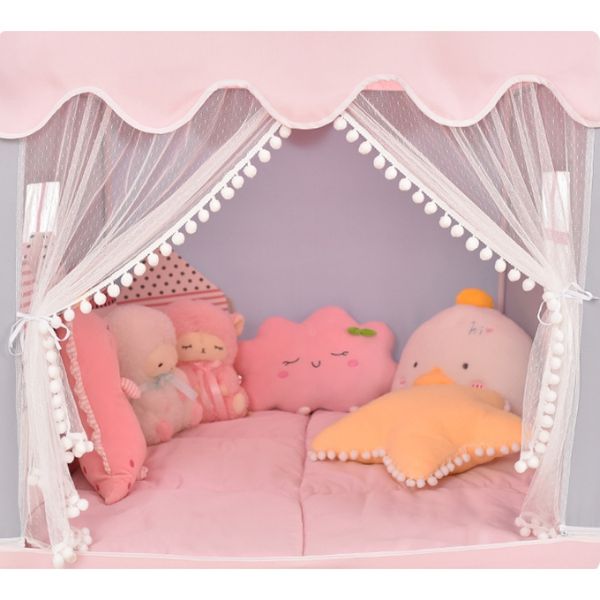 trang trí giường lều với màn mùng