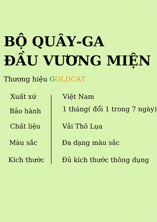 Bộ quây ga vải thô lụa đầu vương miện