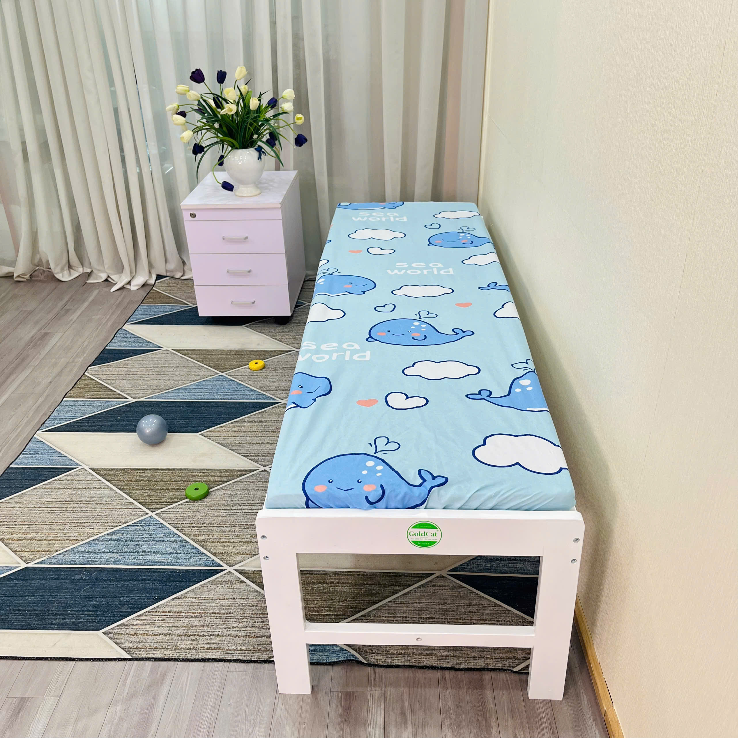 Giường Ghép Không Thành GoldCat - Giường Lọt Khe Màu Trắng