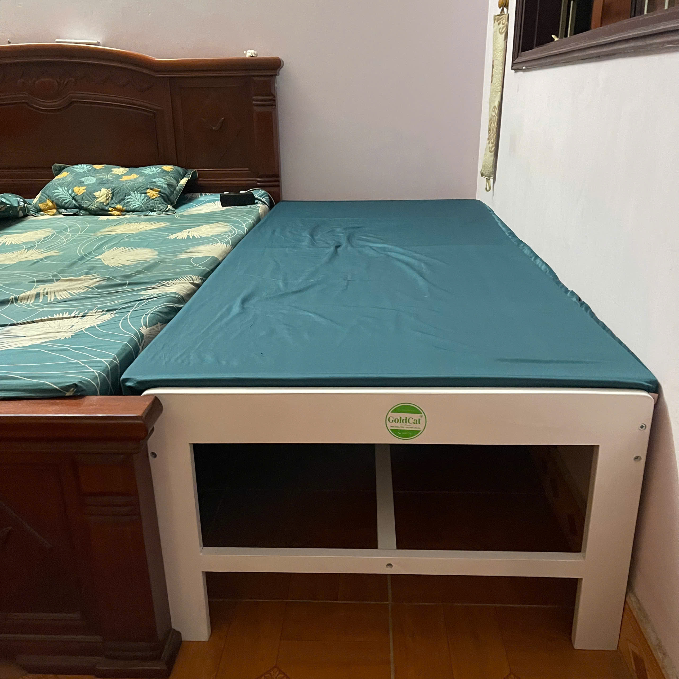 Giường Ghép Không Thành GoldCat - Giường Lọt Khe Màu Trắng