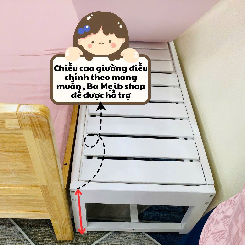 Giường Ghép Không Thành GoldCat - Giường Lọt Khe Màu Trắng