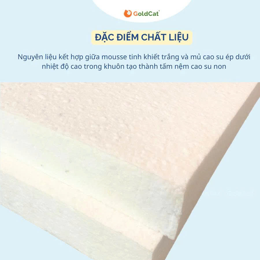 Đệm Cũi Cao Su Non Cho Bé Sơ Sinh GoldCat