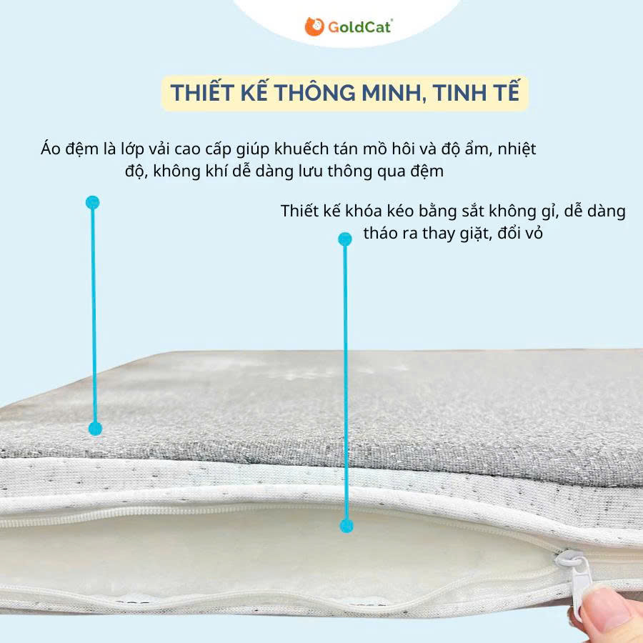 Đệm Cũi Cao Su Non Cho Bé Sơ Sinh GoldCat