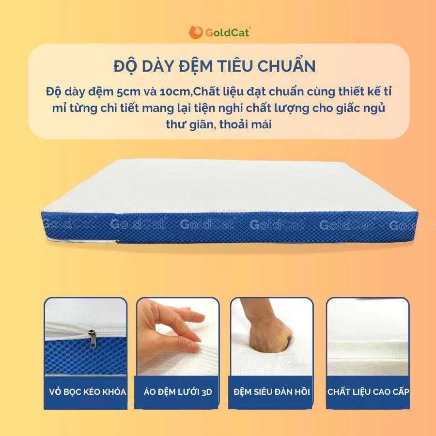 Đệm Cao Su Non Cho Giường GoldCat