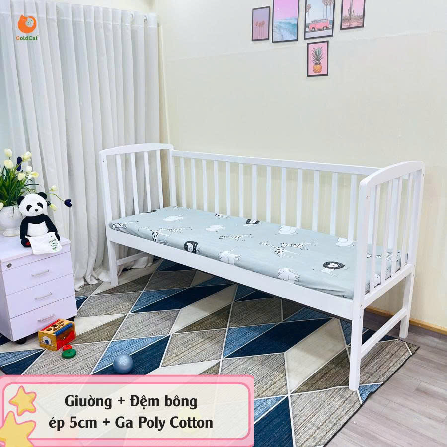Giường Ghép Cho Bé GoldCat - Màu Trắng