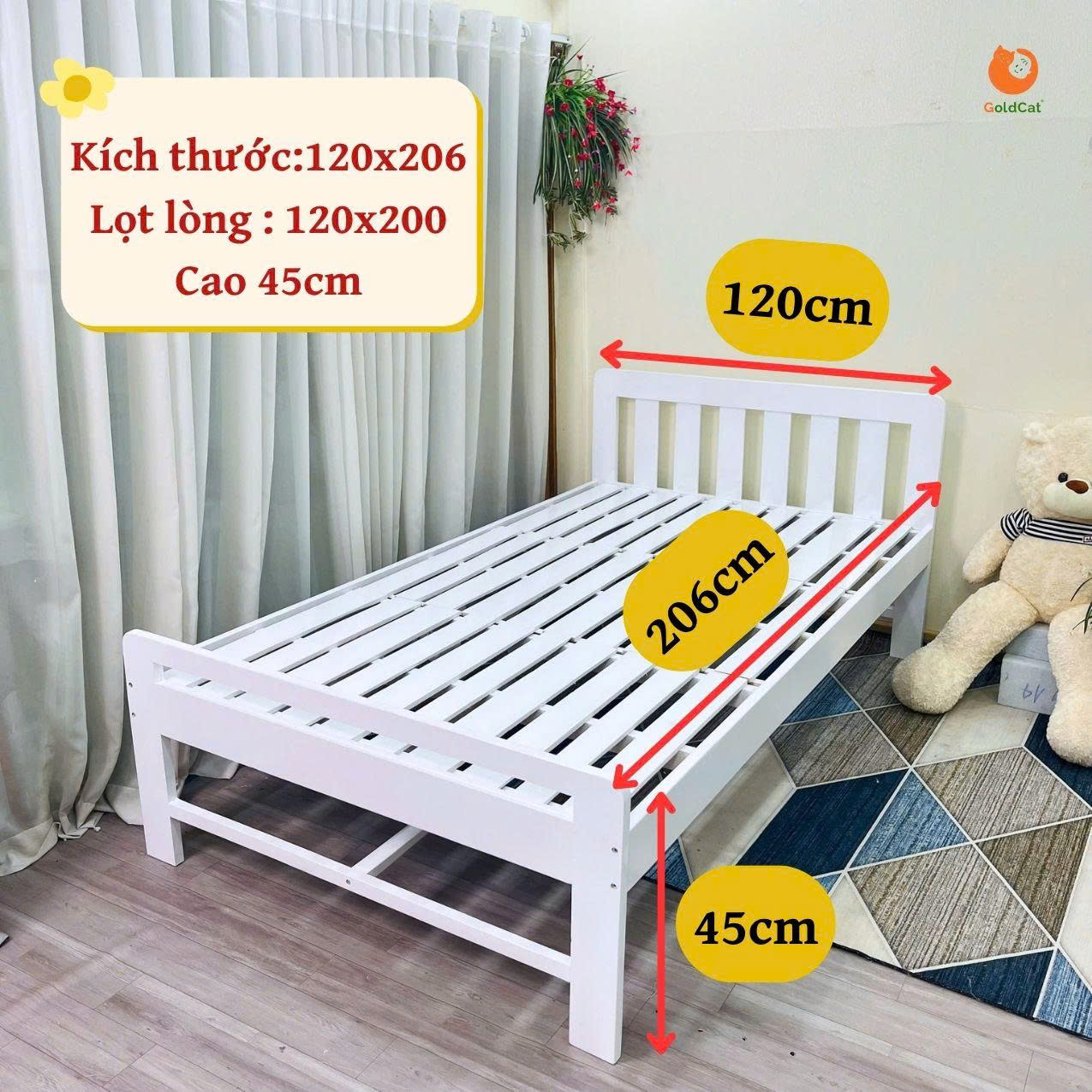 Giường Đa Năng Goldcat 2in1 Kích Thước 1m2x2m