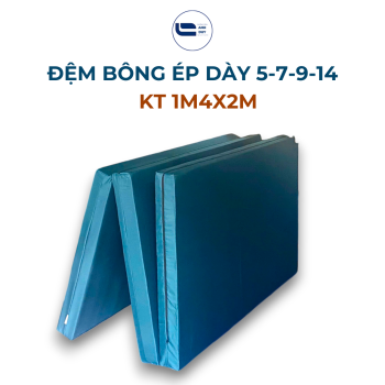 Đệm Bông Ép Gấp Gọn GoldCat Kích Thước 1M4X2M.