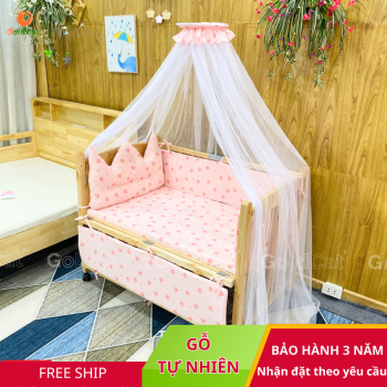 Nôi Cũi 4in1 Gấp Gọn GoldCat (Combo Đệm Bông Ép)