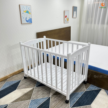 Nôi cũi Gấp Gọn 4in1 GoldCat - Màu Trắng