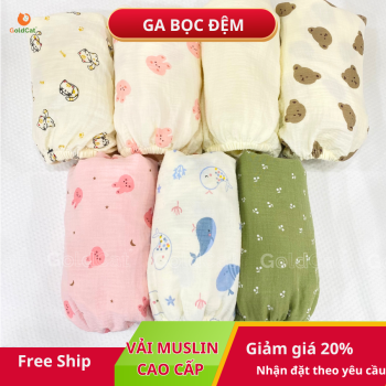 Ga Vải Bọc Đệm Cũi - Chất Liệu MusLin