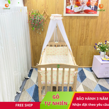 Nôi Cũi Đại GoldCat (Combo Đệm Cao Su Non)