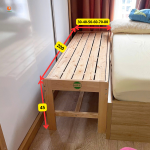 Giường Ghép Không Thành GoldCat - Giường Lọt Khe Màu Gỗ Tự Nhiên