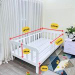 Giường Đơn Cho Bé KT 100x180cm GoldCat- Màu Trắng