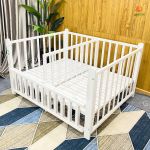 Nôi Cũi Sinh Đôi Cho Bé GoldCat - Màu Trắng