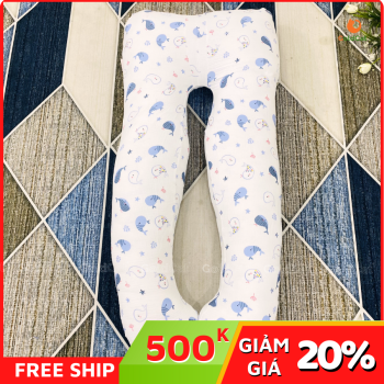 Gối Chữ U Cho Mẹ Bầu GoldCat - Vải Muslin