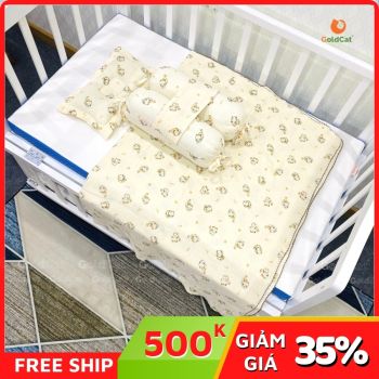 Gối Chặn Bông Vải Muslin Trẻ Em GoldCat