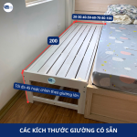 Giường Ghép Không Thành DUMIAN - Giường Lọt Khe Màu Trắng