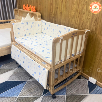 Bộ Quây Ga Hoàng Gia Cho Cũi Trẻ Em - Chất Liệu Muslin Cao Cấp