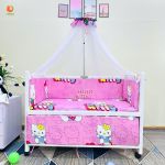 Nôi cũi Gấp Gọn 4in1 GoldCat - Màu Trắng