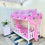 Giường Ngôi Nhà GoldCat - Màu Trắng