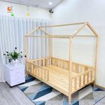 Giường Ngôi Nhà GoldCat - Màu Mộc